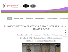 Tablet Screenshot of pilatesspringboard.com